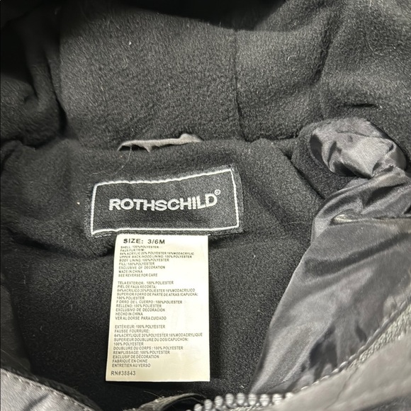 Rothschild Gray Infant Snowsuit with Faux Fur Hood - Picture 5 of 5